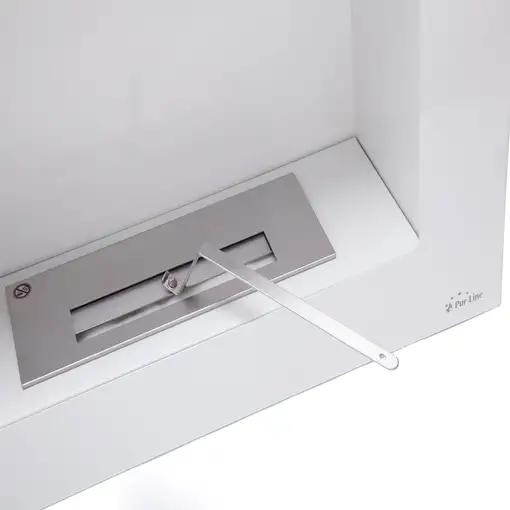 Chimenea Bioetanol Blanca 1,75 kW con Regulador de Llama 1,2 l, Betsbio PURLINE