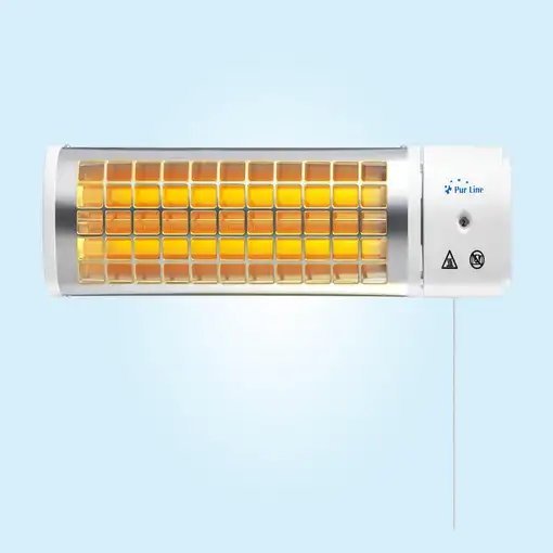 Calefactor halógeno blanco para baño 1200W, Heaty B1200 PURLINE