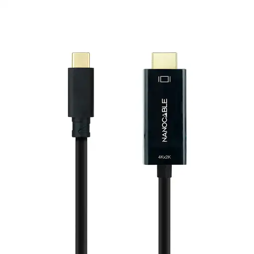 Nanocable Cable Conversor USB-C a HDMI 1.4 4K@30HZ 1.8 m, Negro