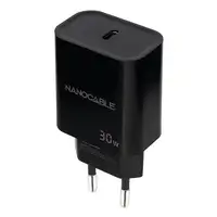 Nanocable Cargador USB-C PD 30W, Negro