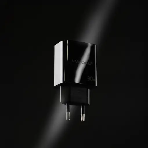 Nanocable Cargador USB-C PD 30W, Negro