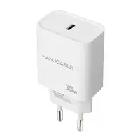 Nanocable Cargador USB-C PD 30W, Blanco