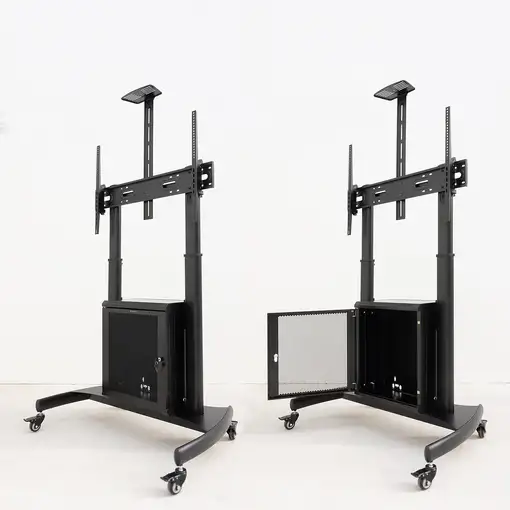 TooQ “NARNIA” Soporte de Suelo con Armario Multiusos + Accesorios Rack para Pantal