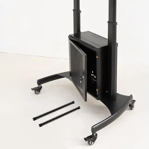 TooQ “NARNIA” Soporte de Suelo con Armario Multiusos + Accesorios Rack para Pantal