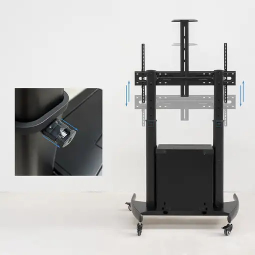 TooQ “NARNIA” Soporte de Suelo con Armario Multiusos + Accesorios Rack para Pantal