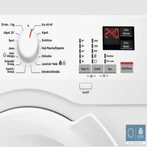 Lavadora blanca de 8 Kg, 1400rpm, Serie 6000 ProSense LFA6K8441C AEG