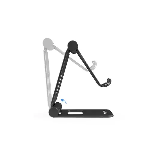 TooQ Soporte de sobremesa ajustable para teléfono / tablet hasta 10”, Negro