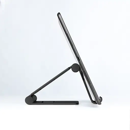 TooQ Soporte de sobremesa ajustable para teléfono / tablet hasta 10”, Negro