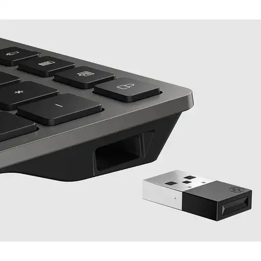 HP KBD 720Multi-DeviceRchrgblWL FR teclado Hogar / Oficina USB + Bluetooth Negro
