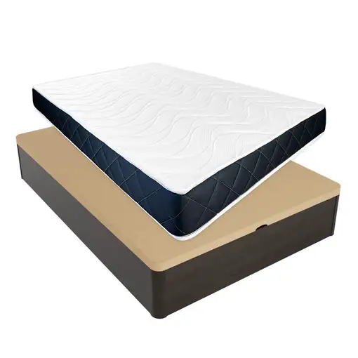 Pack Colchón Juno + Canapé Abatible 150x200 | Montaje Incluido | Color Wengué