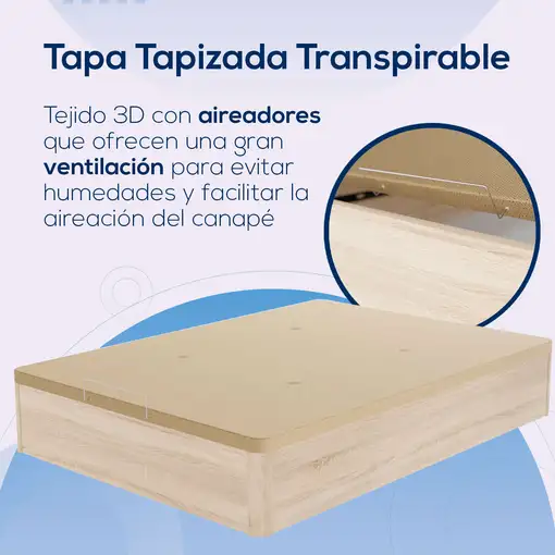 Pack Colchón Juno + Canapé Abatible 90x190 | Montaje Incluido | Color Cambria