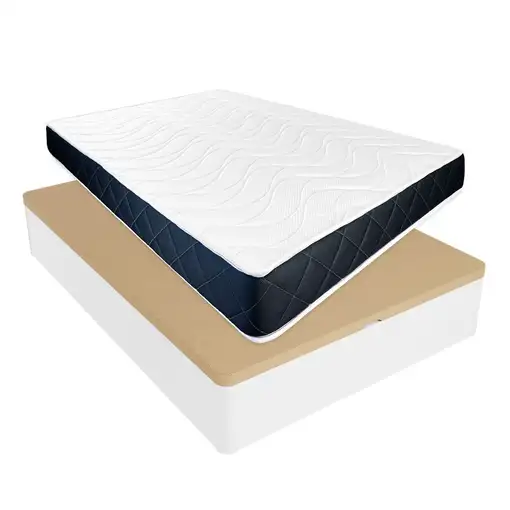 Pack Colchón Juno + Canapé Abatible 105x200 | Montaje Incluido | Color Blanco Pack Colchón Juno + Canapé Abatible 105x200 | Montaje Incluido | Color Blanco