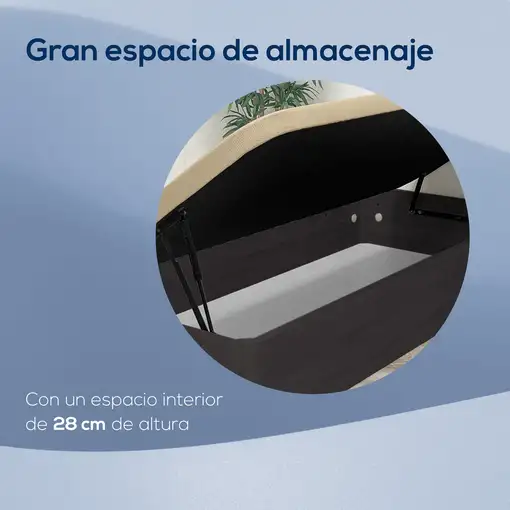 Pack 105x200 Colchón Juno + Canapé Apertura Lateral Montaje Incluido Color Wengué