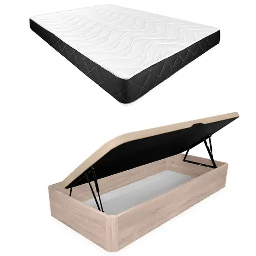 Pack 105x200 Colchón Juno + Canapé Apertura Lateral Montaje Incluido Color Cambria