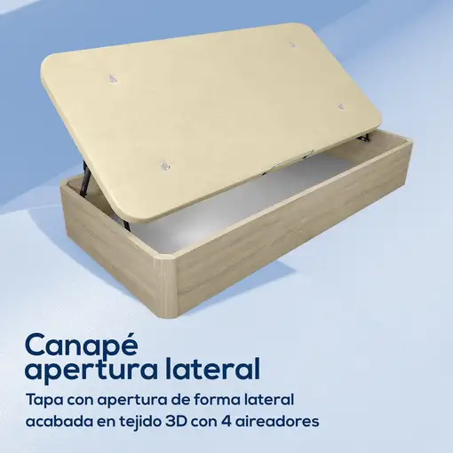 Pack 105x200 Colchón Juno + Canapé Apertura Lateral Montaje Incluido Color Cambria