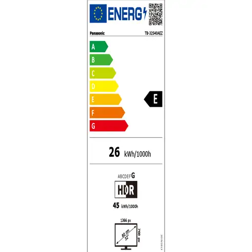 Panasonic TB-32S40AEZ Televisor 81,3 cm (32") HD Negro