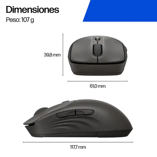 HP Ratón inalámbrico negro 405 silencioso