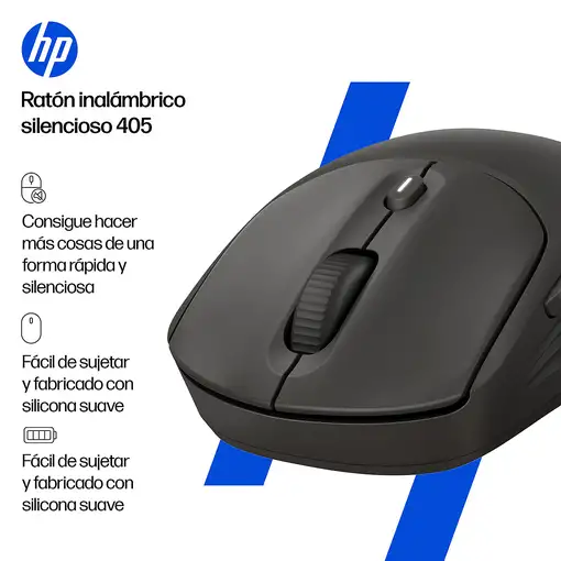 HP Ratón inalámbrico negro 405 silencioso
