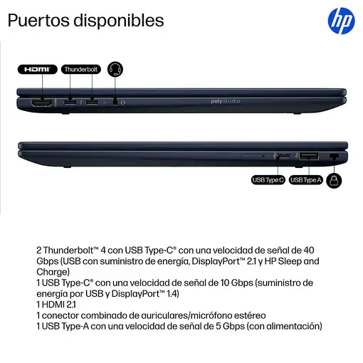 HP EliteBook X Flip portátil EliteBook X Flip G1i Next Gen AI PC Wolf Pro Security