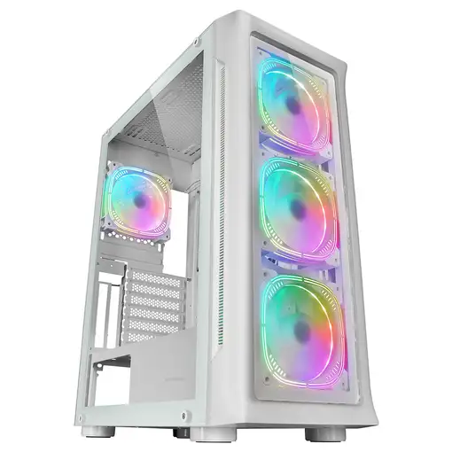 Mars Gaming MC-NEO, Torre Gaming XXL E-ATX, Ventana Lateral y Frontal Cristal Temp