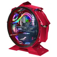 Mars Gaming MCORB Rojo, Caja PC Gaming Micro-ATX XL, Diseño Circular Custom, Doble