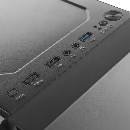 Mars Gaming MCN2, Caja PC Gaming ATX, Ventana Lateral Completa, Rejilla Delantera,