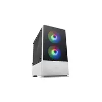 Mars Gaming MCZW, Caja PC Compacta Premium, MicroATX, Panel+Frontal Mesh, Blanco