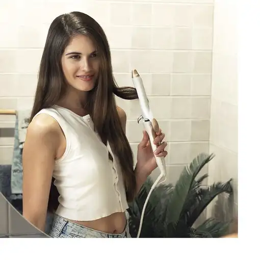 Cecotec Bamba SurfCare Curly Rizador de pelo Caliente Plata, Blanco