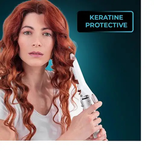 Cecotec Bamba SurfCare Curly Rizador de pelo Caliente Plata, Blanco