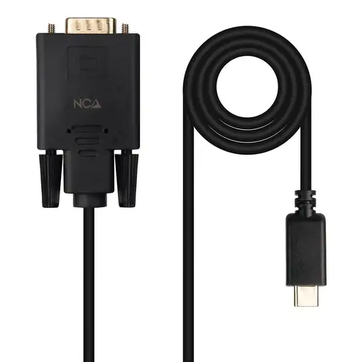 Nanocable Cable Conversor USB-C/M a VGA/M, 1.8 m, Negro
