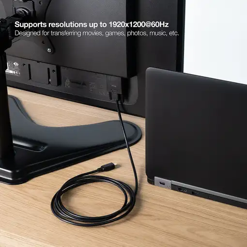 Nanocable Cable Conversor USB-C/M a VGA/M, 1.8 m, Negro