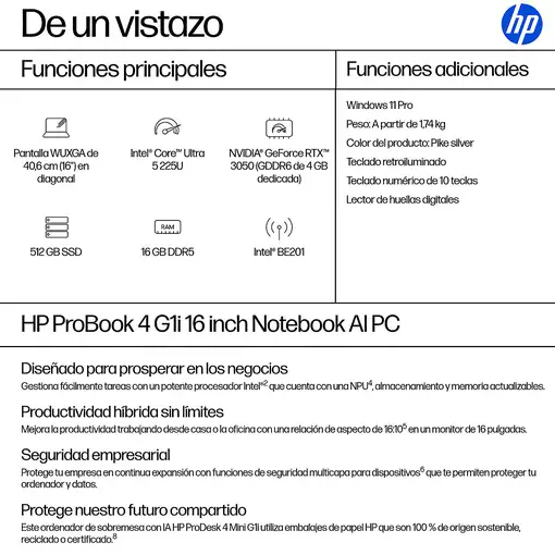 HP ProBook 4 portátil G1i 16