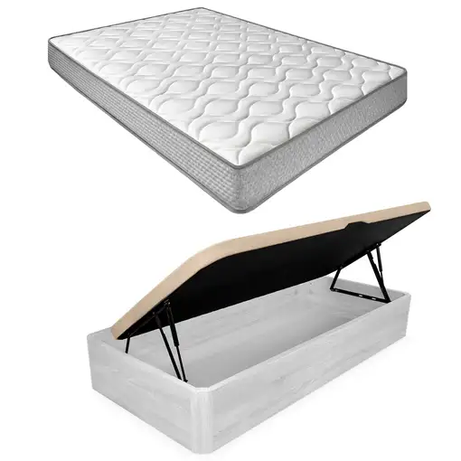 Pack 105x190 Colchón Brisa + Canapé Apertura Lateral Montaje Incluido Color Polar Pack 105x190 Colchón Brisa + Canapé Apertura Lateral Montaje Incluido Color Polar