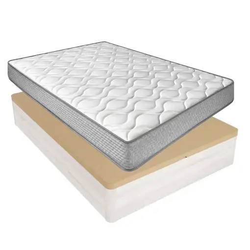 Pack Colchón Brisa + Canapé Abatible 105x190 | Montaje Incluido | Color Polar