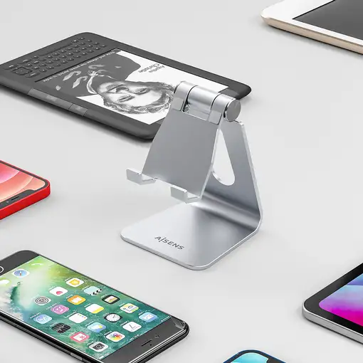 AISENS Soporte De Sobremesa Tamaño M Ajustable (1 Pivote) Para Movil / Tablet