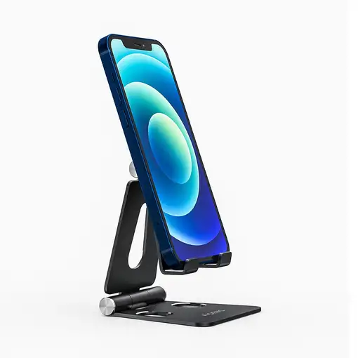 AISENS Soporte De Sobremesa Tamaño M Ajustable (2 Pivotes) Para Movil / Tablet, Ne