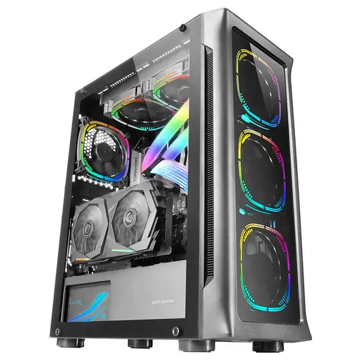 Mars Gaming MC-NEO, Torre Gaming XXL E-ATX, Ventana Lateral y Frontal Cristal Temp