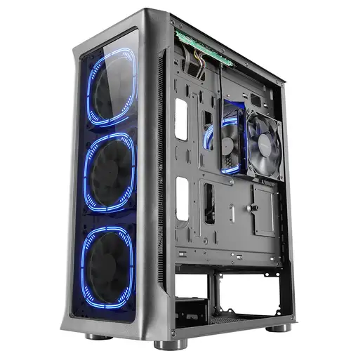 Mars Gaming MC-NEO, Torre Gaming XXL E-ATX, Ventana Lateral y Frontal Cristal Temp