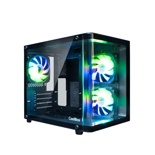 CoolBox GAMING CAJA MATX GM100 VISION USB3.2 GEN1 SIN FTE + 3 VENTILADORES ARGB CoolBox GAMING CAJA MATX GM100 VISION USB3.2 GEN1 SIN FTE + 3 VENTILADORES ARGB