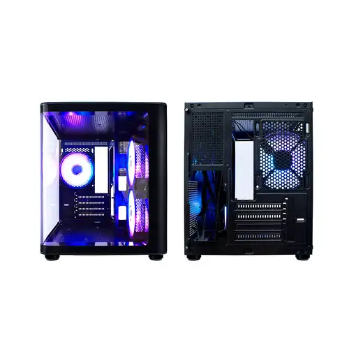 CoolBox GAMING CAJA MATX GM100 VISION USB3.2 GEN1 SIN FTE + 3 VENTILADORES ARGB