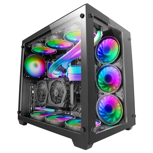 Mars Gaming Torre Gaming Custom XXL E-ATX, Ventana Cristal Templado Lateral y Fron Mars Gaming Torre Gaming Custom XXL E-ATX, Ventana Cristal Templado Lateral y Fron
