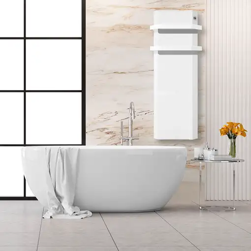 Radiador Secatoallas Eléctrico de Bajo Consumo ENYA (750W) Blanco - Programable