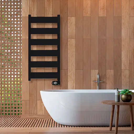 Radiador Secatoallas Eléctrico de Bajo Consumo NERIS (750W) - Negro