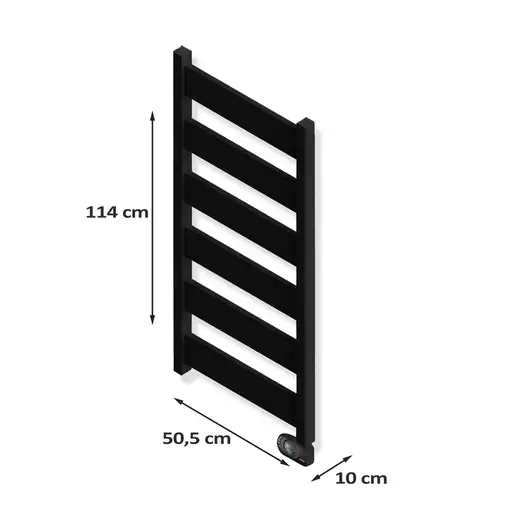 Radiador Secatoallas Eléctrico de Bajo Consumo NERIS (750W) - Negro
