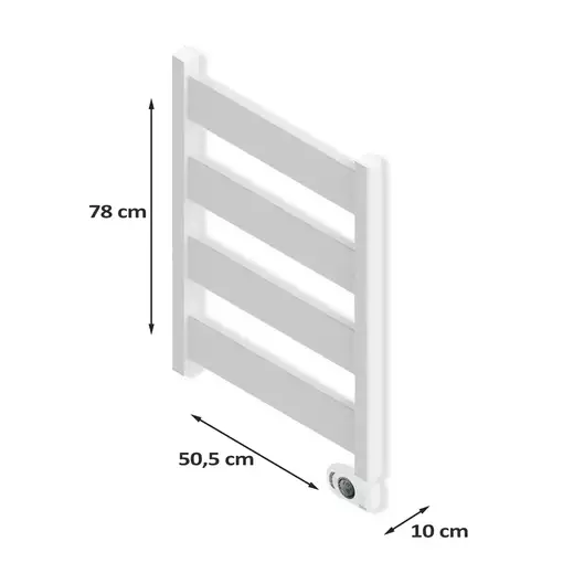 Radiador Secatoallas Eléctrico de Bajo Consumo NERIS (500W) - Blanco