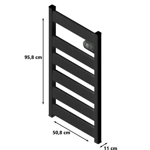 Radiador Secatoallas CERÁMICO Bajo Consumo LYSA (750W) - Programable - Negro