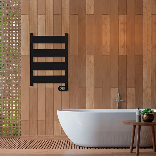 Radiador Secatoallas Eléctrico de Bajo Consumo NERIS (500W) - Negro