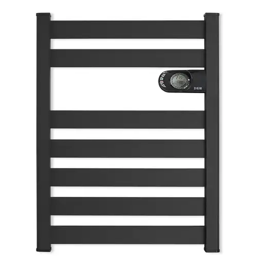 Radiador Secatoallas Eléctrico de Bajo Consumo ZINNIA (500W) - Negro