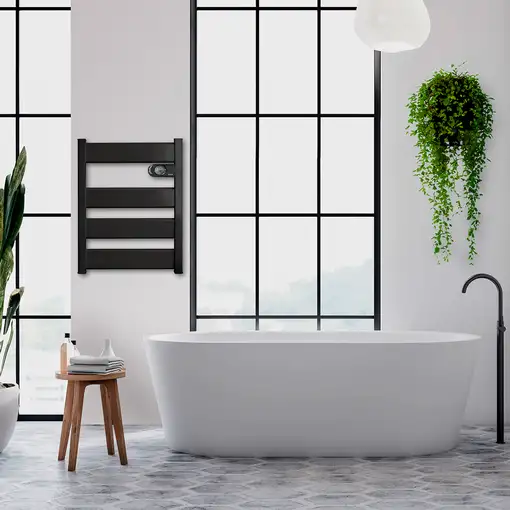 Radiador Secatoallas CERÁMICO Bajo Consumo LYSA (500W) -Programable - Negro