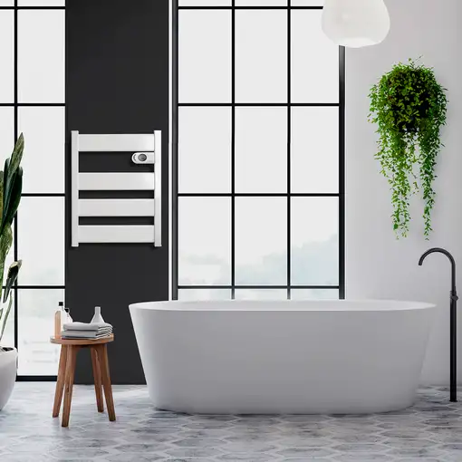 Radiador Secatoallas CERÁMICO Bajo Consumo LYSA (500W) - Programable -Blanco